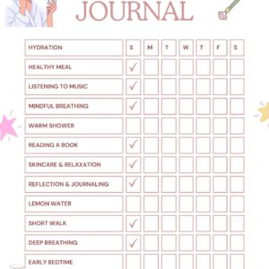 self care journal – printable wellness planner
