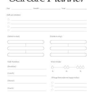self care planner