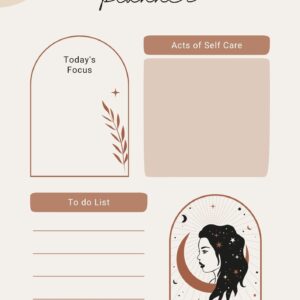 simple self care planner