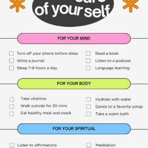 simple self care planner printable