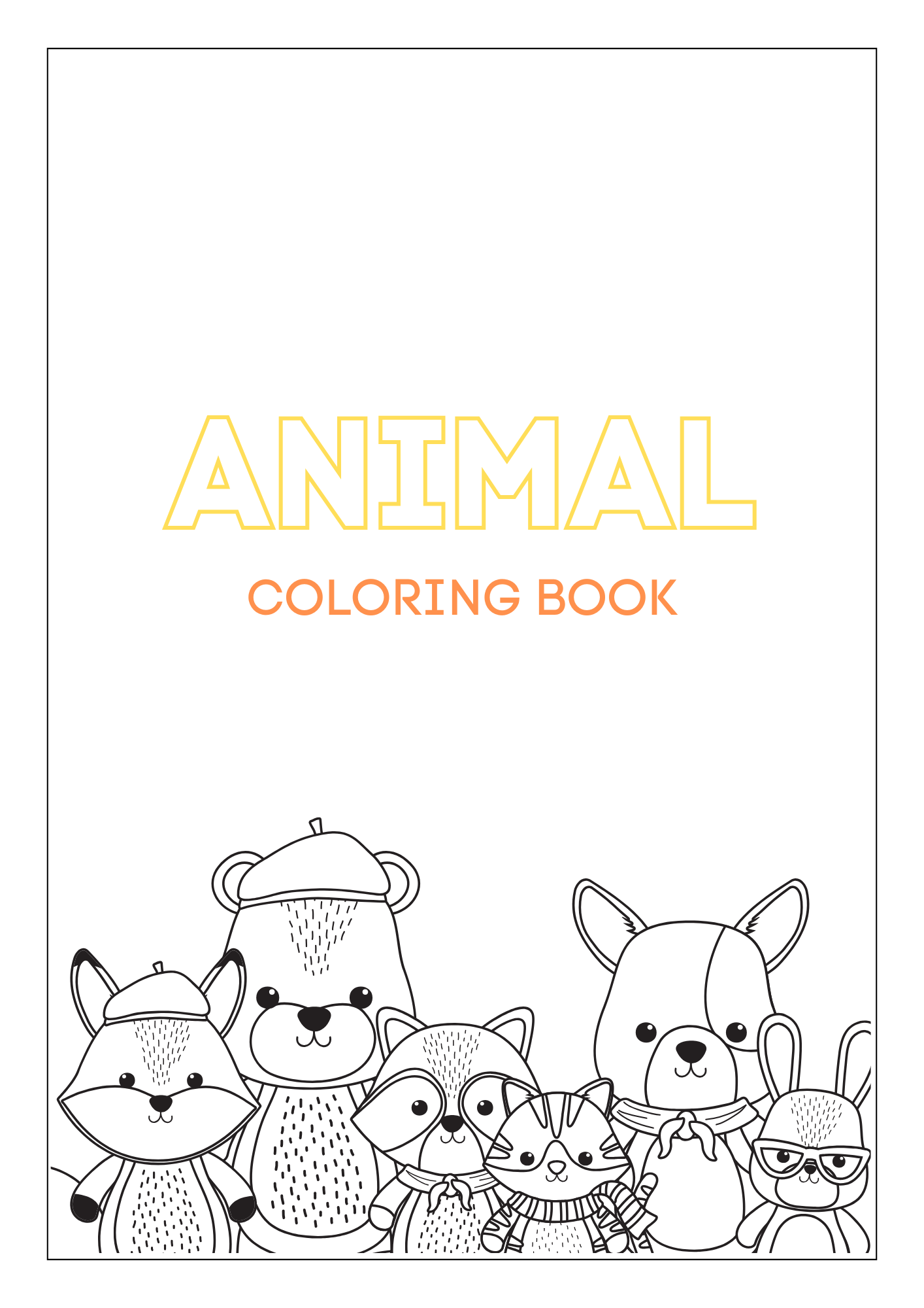 cute animal coloring pages pdf | printable coloring book for kids & toddlers cute animal coloring pages pdf | printable coloring book for kids & toddlers