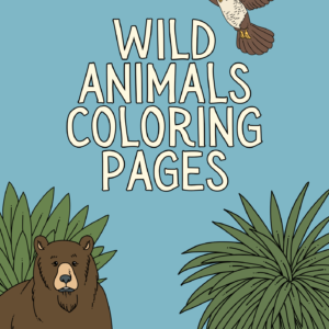 wild animal coloring pages pdf for kids & adults | printable safari coloring book